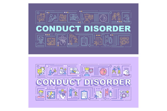 Conduct Disorder Word Concepts Banners: Graphics & Graphic Templates