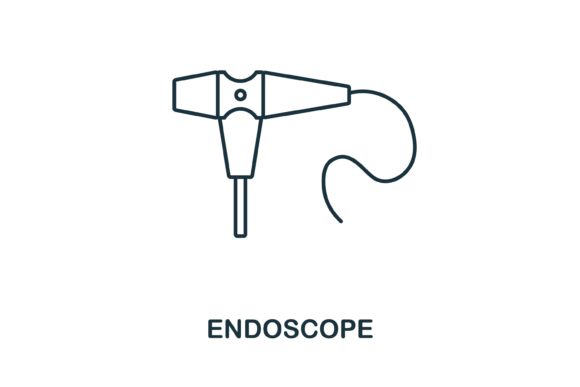 Endoscope Icon for Graphic Design and Crafting