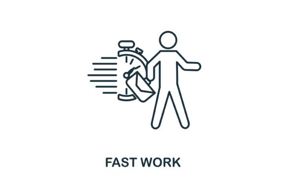 Fast Work Icon: Graphics and Icons for Modern Design
