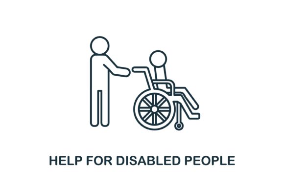 Help for Disabled People Icon Graphics and Icons
