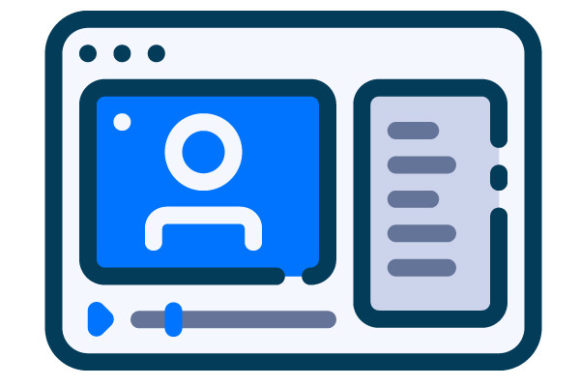 Livestream Filled Line Icon Graphics and Icons
