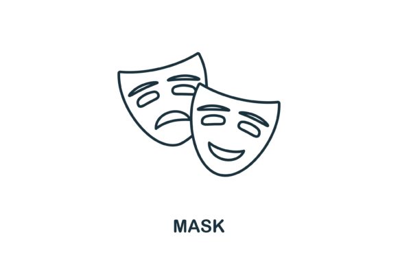 Mask Icon for Graphic Design and Icons