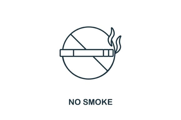 No Smoke Icon: Graphics and Icons for Editorial Use