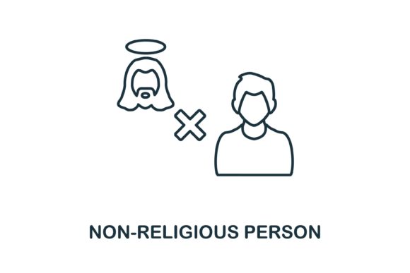 Non-Religious Person Icon Graphics and Icons