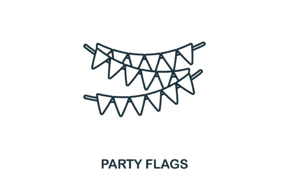 Party Flags Icon: Graphics and Icons for Creative Campaigns