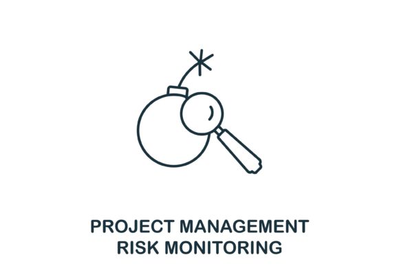 Risk Monitoring Icon for Graphics and Icons