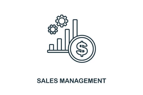 Sales Management Icon for Graphics and Icons