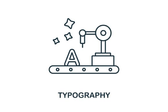 Typography Icon: Graphics and Icons for Modern Design
