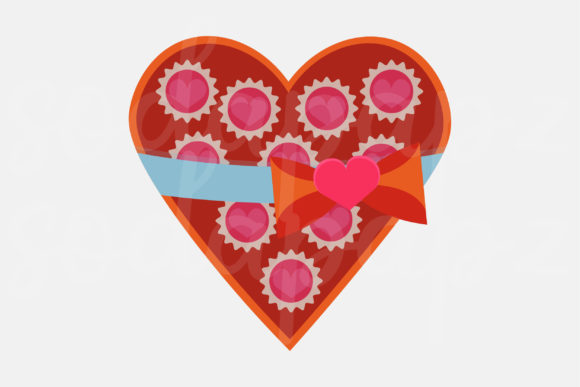 Valentines - Heart Chocolate Box Graphics and Icons