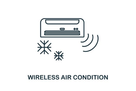 Wireless Air Condition Icon Graphics and Icons