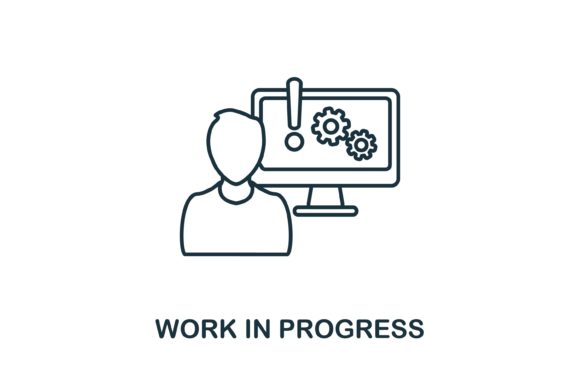 Work in Progress Icon: Graphics and Icons for Creative Projects
